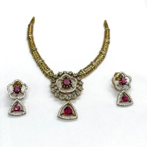 1 Gram Jewellery-Kanti Model Neck set-1 piece