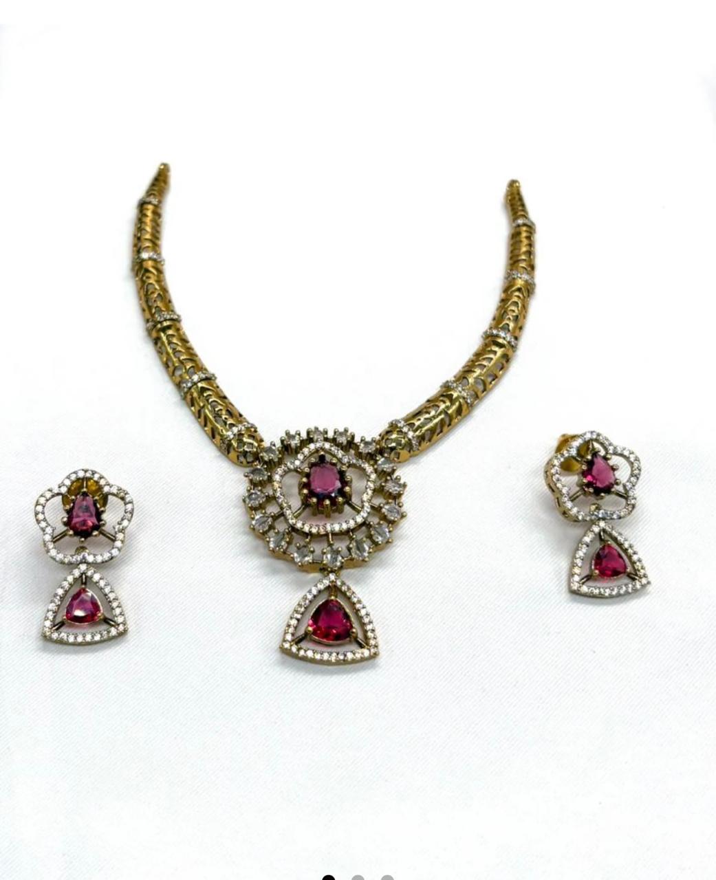 1 Gram Jewellery-Kanti Model Neck set-1 piece