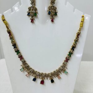 Ad stones multi color shortneckless