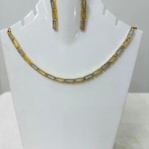 Ad short neckless-Gold/Silver combinatio